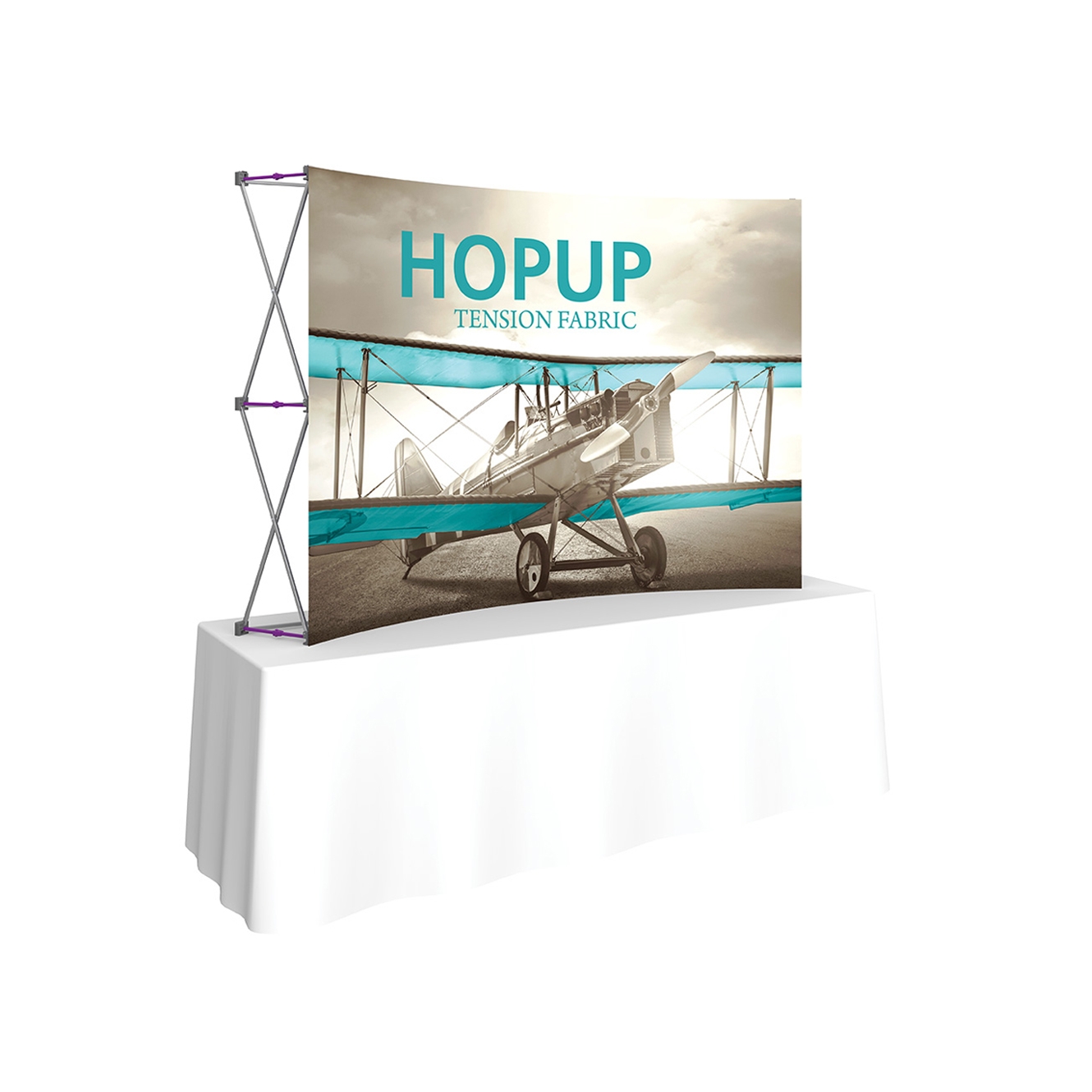 Pop-Fab 3x2 Tabletop Curved Tension Fabric Display